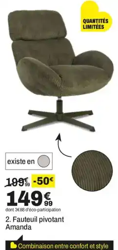BUT Amanda Fauteuil pivotant offre