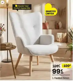 BUT Fauteuil Simon offre