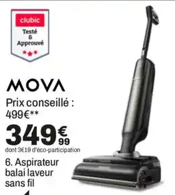 BUT MOVA Aspirateur balai laveur sans fil offre