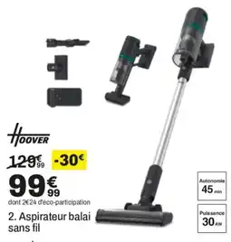 BUT HOOVER Aspirateur balai sans fil offre