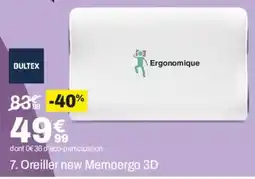 BUT BULTEX Oreiller new Memoergo 3D offre