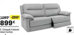 BUT Curtiss Canapé 3 places relax offre