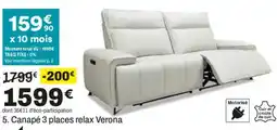 BUT Verona Canapé 3 places relax offre