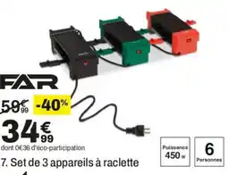 BUT FAR appareils à raclette offre
