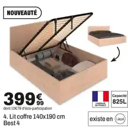 BUT Best 4 Lit coffre 140x190 cm offre