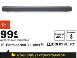 BUT JBL Barre de son 3.1 sans fil offre