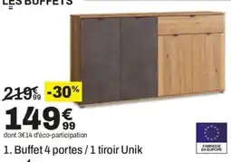 BUT Unik Buffet 4 portes / 1 tiroir offre