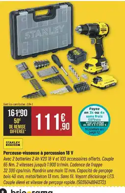 Bricorama STANLEY Perceuse-visseuse à percussion 18 V offre