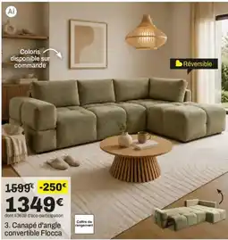 BUT Flocca Canapé d'angle convertible offre