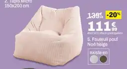 BUT Noé fauteuil pouf offre