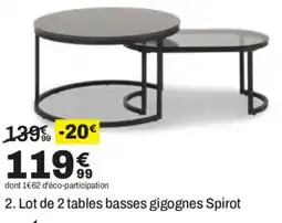 BUT Spirot tables basses gigognes offre