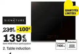 BUT SIGNATURE Table induction offre