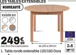 BUT Dora Table ronde extensible 120/160 offre