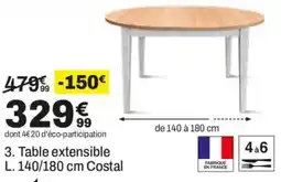 BUT Costal Table extensible offre