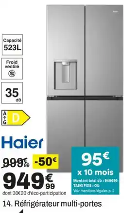 BUT Haier Réfrigérateur multi-portes offre