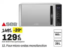 BUT SEB Four micro-ondes monofonction offre
