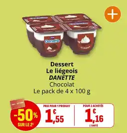 Coccinelle Supermarché Danette Dessert Le liégeois Chocolat offre
