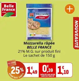 Coccinelle Supermarché Belle France Mozzarella râpée offre