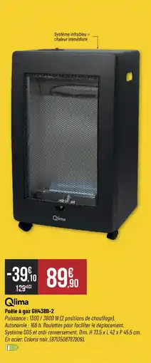 Bricorama Qlima Poêle à gaz GH438B-2 offre