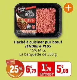 Coccinelle Supermarché TENDRE & PLUS Haché à cuisiner pur bœuf offre