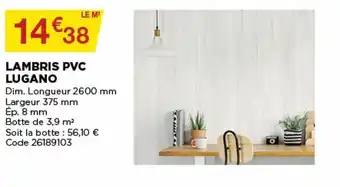 Bricomarché Lambris PVC lugano offre