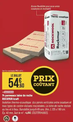 Bricorama ROCKWOOL ROCKMUR kraft offre