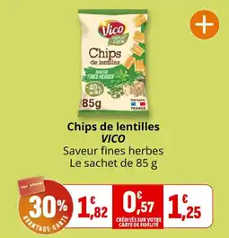 Coccinelle Supermarché VICO Chips de lentilles offre