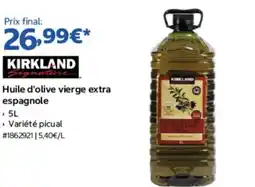 Costco KIRKLAND Huile d'olive vierge extra offre