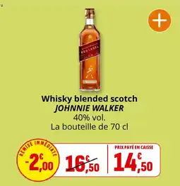 Coccinelle Supermarché JOHNNIE WALKER Whisky blended scotch offre