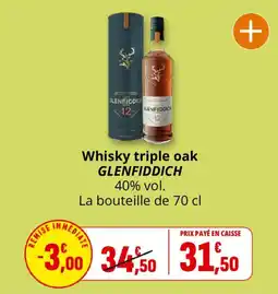 Coccinelle Supermarché GLENFIDDICH Whisky triple oak offre