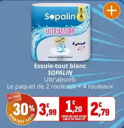 Coccinelle Supermarché SOPALIN Essuie-tout blanc offre