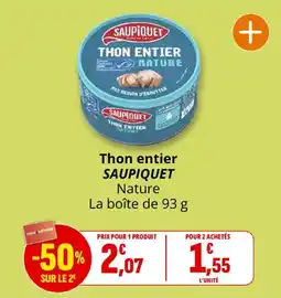 Coccinelle Supermarché SAUPIQUET Thon entier offre