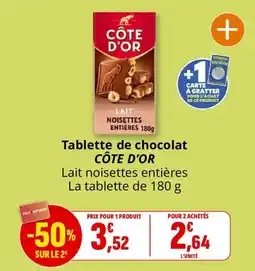 Coccinelle Supermarché CÔTE D'OR Tablette de chocolat offre