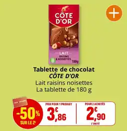 Coccinelle Supermarché CÔTE D'OR Tablette de chocolat offre