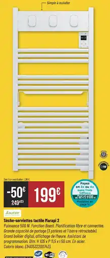 Bricorama Jauter Sèche-serviettes tactile Marapi 2 offre