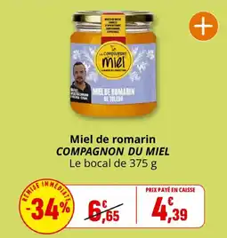 Coccinelle Supermarché COMPAGNON DU MIEL Miel de romarin offre