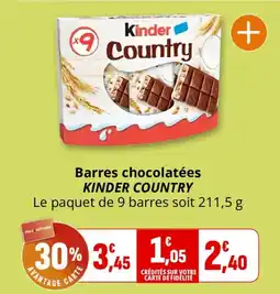Coccinelle Supermarché Kinder Country offre