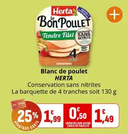 Coccinelle Supermarché HERTA Blanc de poulet offre