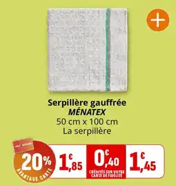 Coccinelle Supermarché MÉNATEX Serpillère gauffrée offre