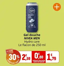 Coccinelle Supermarché NIVEA MEN Gel douche Hydro care offre