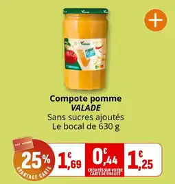 Coccinelle Supermarché VALADE Compote pomme offre