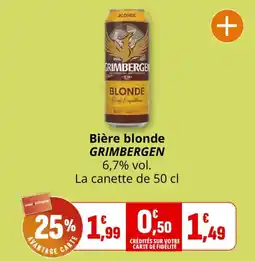 Coccinelle Supermarché GRIMBERGEN Bière blonde offre