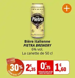 Coccinelle Supermarché PIETRA BREWERY Bière italienne offre