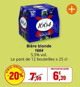 Coccinelle Supermarché 1664 Bière blonde offre