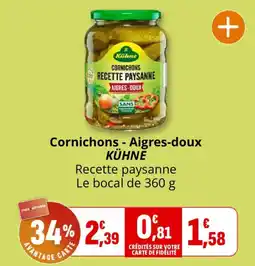 Coccinelle Supermarché KÜHNE Cornichons offre