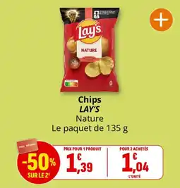 Coccinelle Supermarché Lay's Chips Nature offre