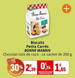 Coccinelle Supermarché BONNE MAMAN Biscuits Petits Carrés offre