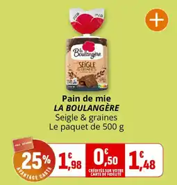 Coccinelle Supermarché LA BOULANGÈRE Pain de mie offre