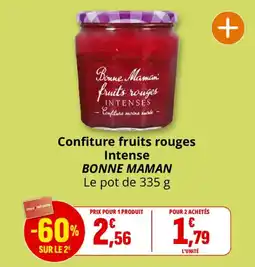 Coccinelle Supermarché BONNE MAMAN Confiture fruits rouges Intense offre