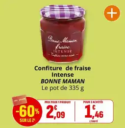 Coccinelle Supermarché BONNE MAMAN Confiture de fraise Intense offre